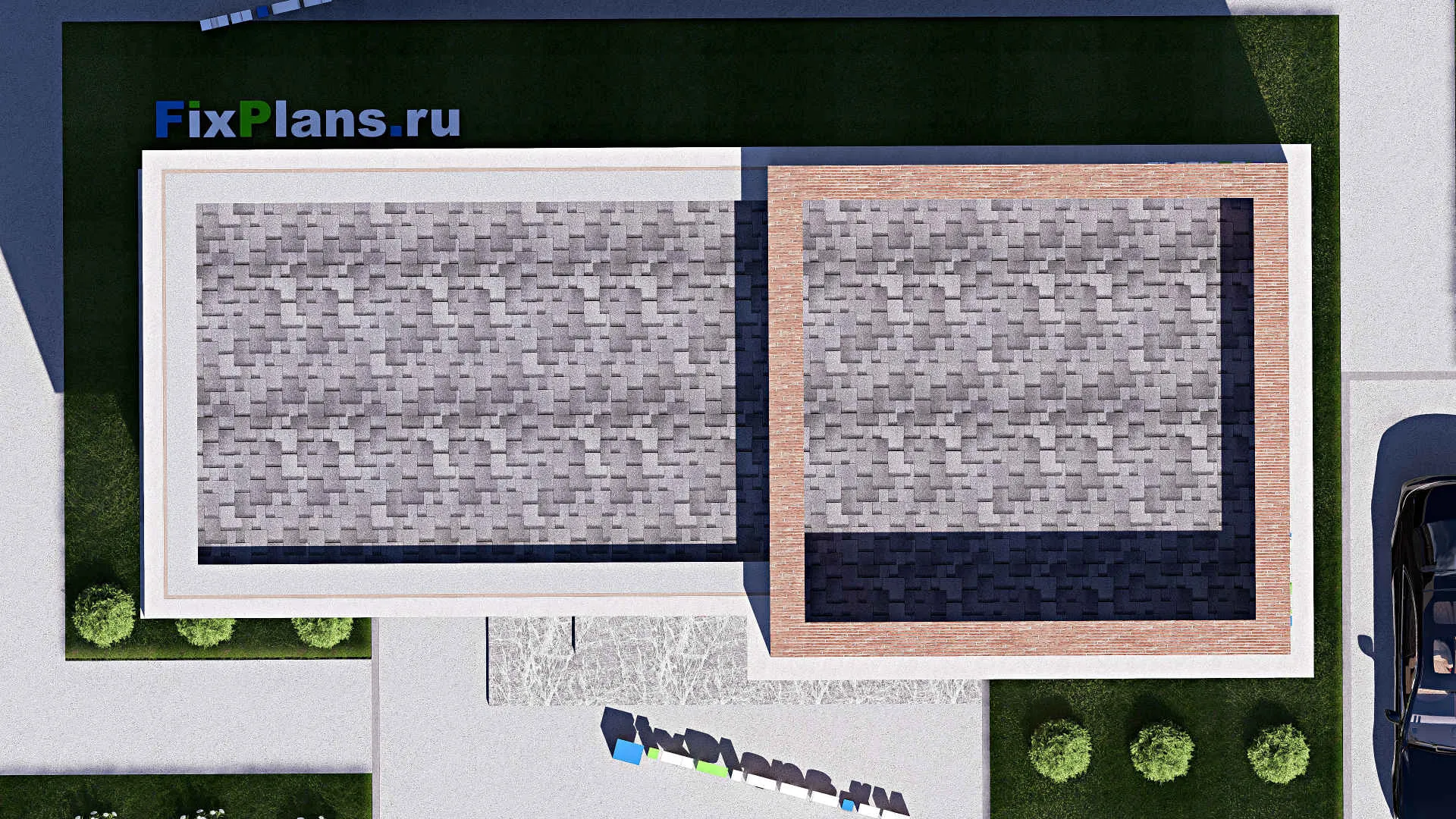 F-18449 - Планы двухэтажного дома 7 на 15, площадью 130 м² с балконом и 4 спальнями