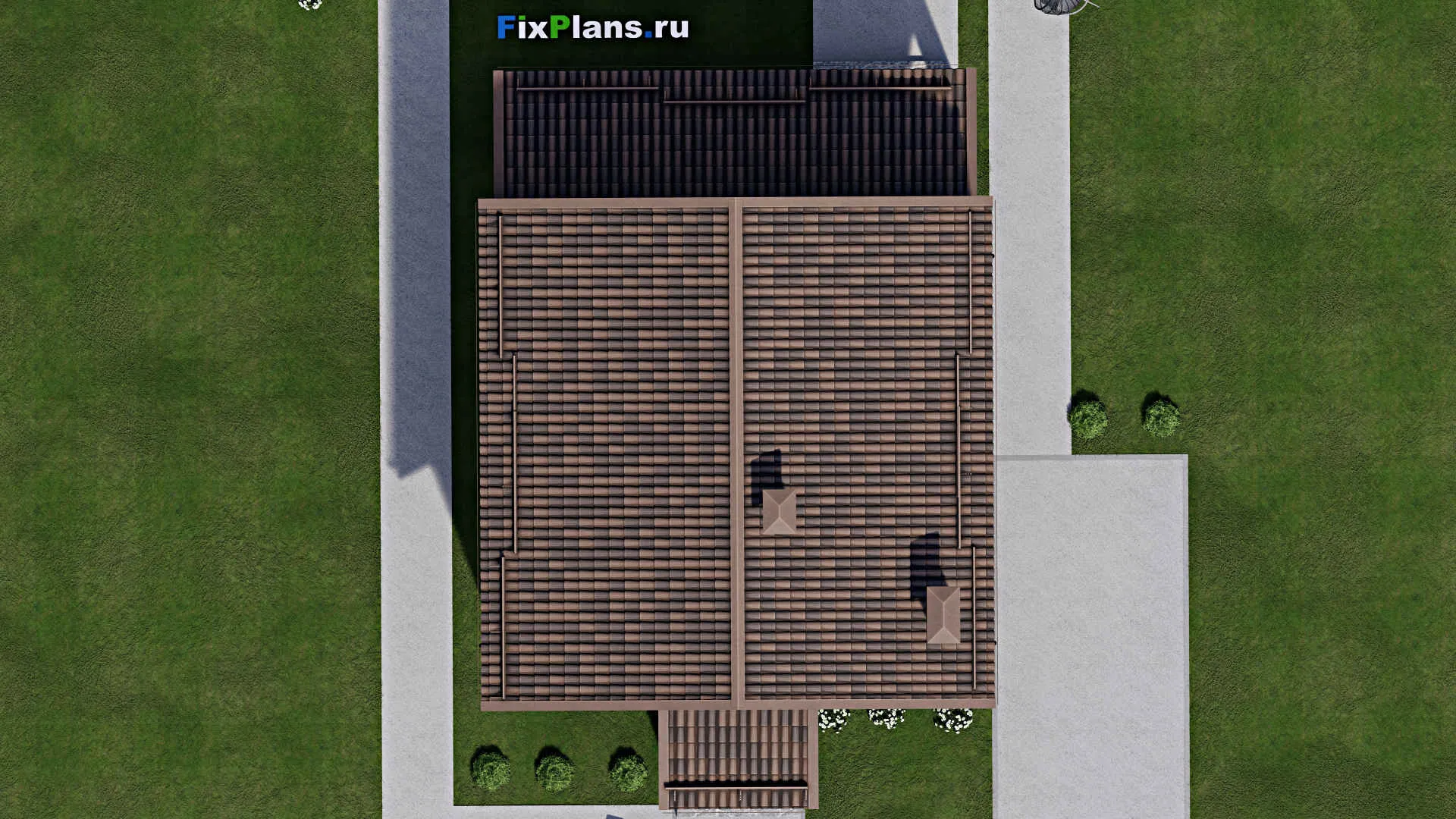 F-9854 - Планы дома с мансардой 10 на 15, площадью 160 м² с террасой и 3 спальнями