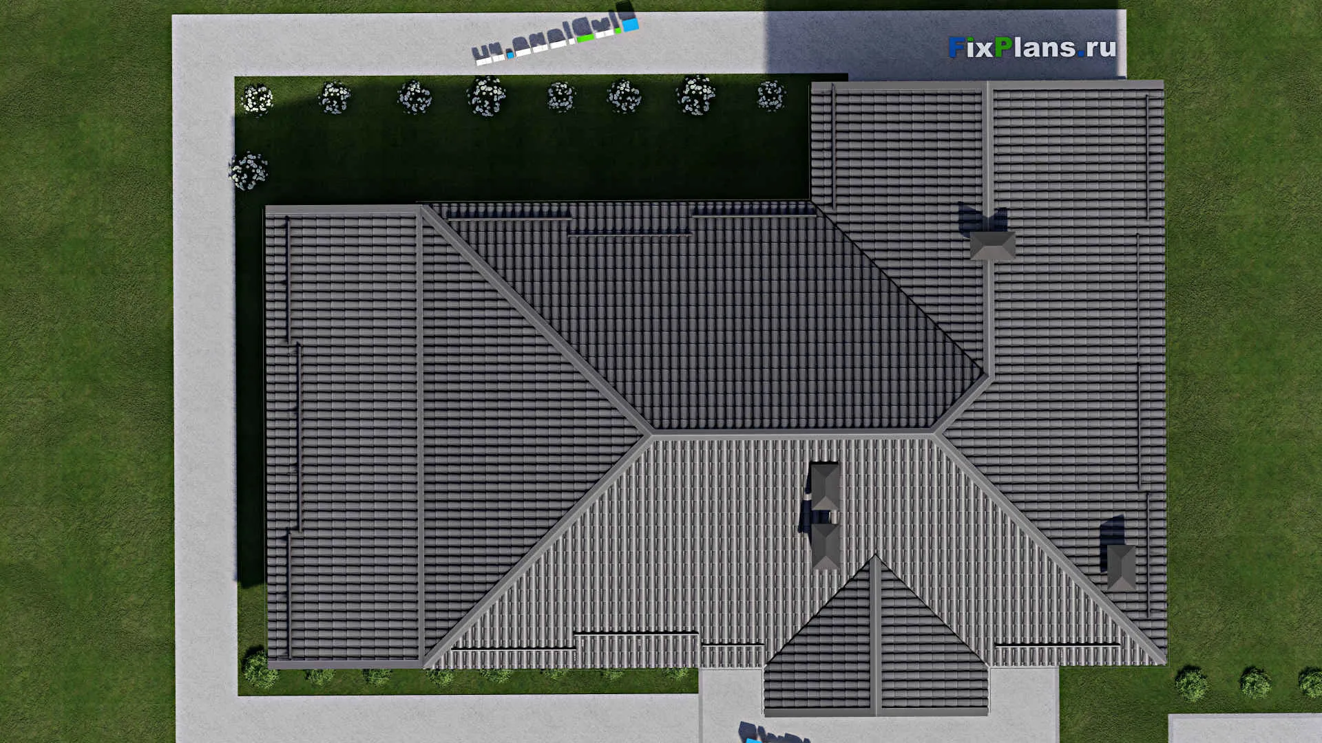 F-6389 - Проект одноэтажного дома 10 на 17, площадью 190 м² с террасой и 3 спальнями
