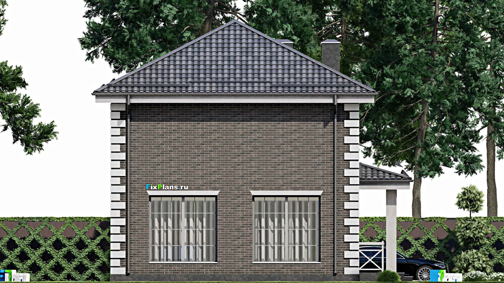 F-7505 - Проект двухэтажного дома 9 на 11, площадью 130 м² с 3 спальнями