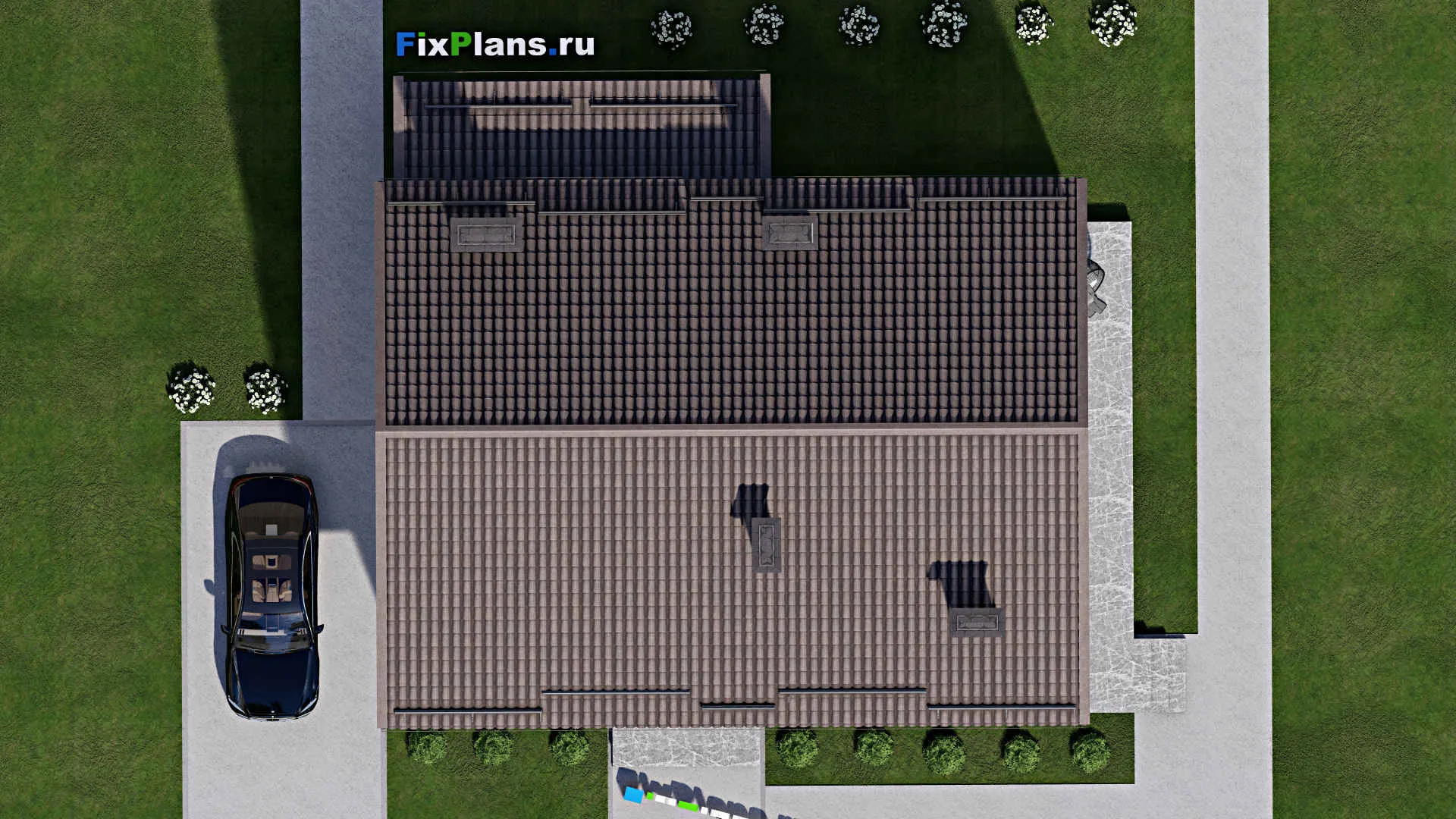 F-4139 - Проект дома с мансардой 11 на 15, площадью 210 м² с террасой, балконом и 3 спальнями