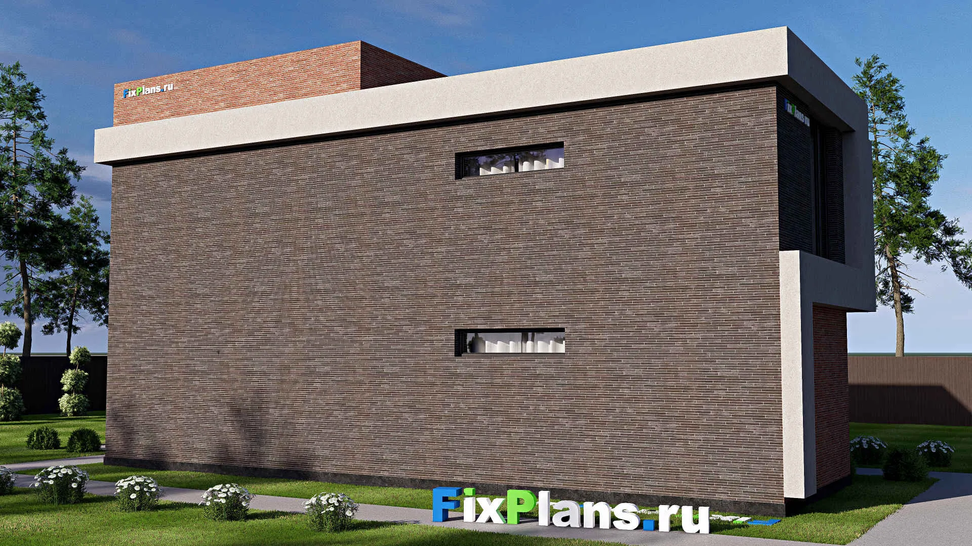 F-18449 - Планы двухэтажного дома 7 на 15, площадью 130 м² с балконом и 4 спальнями