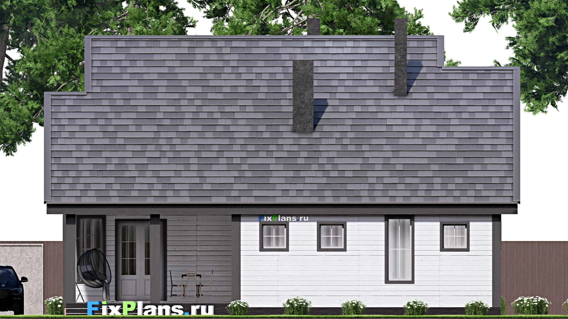 F-16424 - План одноэтажного дома 14 на 16, площадью 160 м² с 2 спальнями