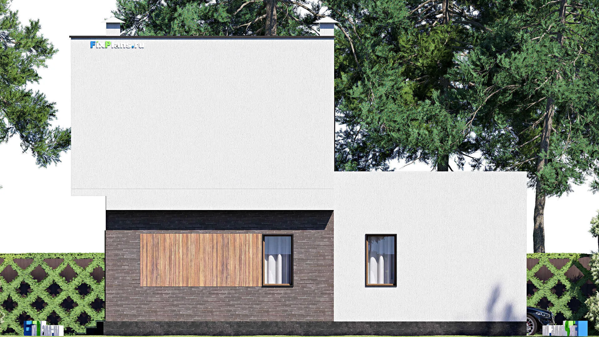 F-17855 - Проект двухэтажного дома 12 на 13, площадью 160 м² с балконом и 4 спальнями