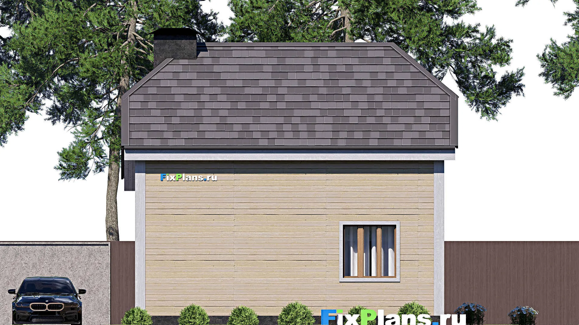 F-17477 - Планы дома с мансардой 9 на 9, площадью 90 м² с 4 спальнями