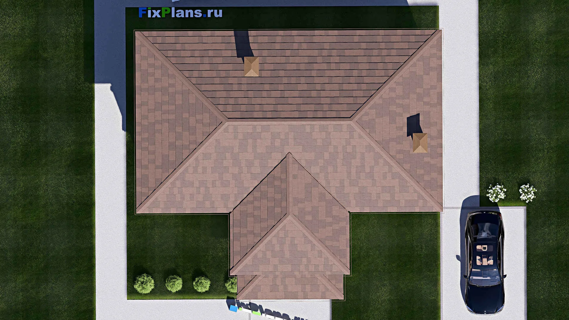 F-17360 - Проект двухэтажного дома 12 на 14, площадью 160 м² с 3 спальнями