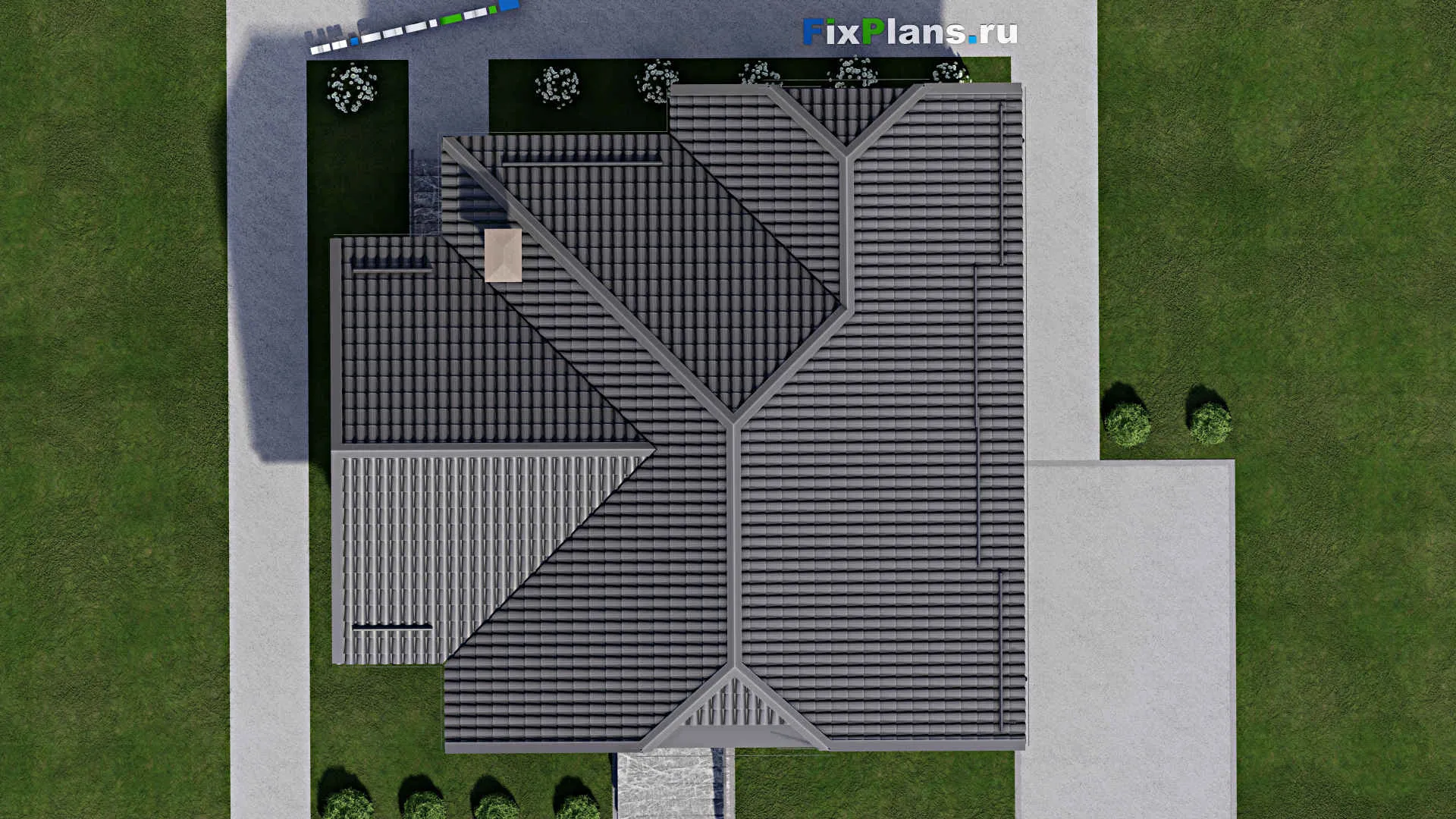 F-4832 - Проект одноэтажного дома 11 на 12, площадью 90 м² с 2 спальнями