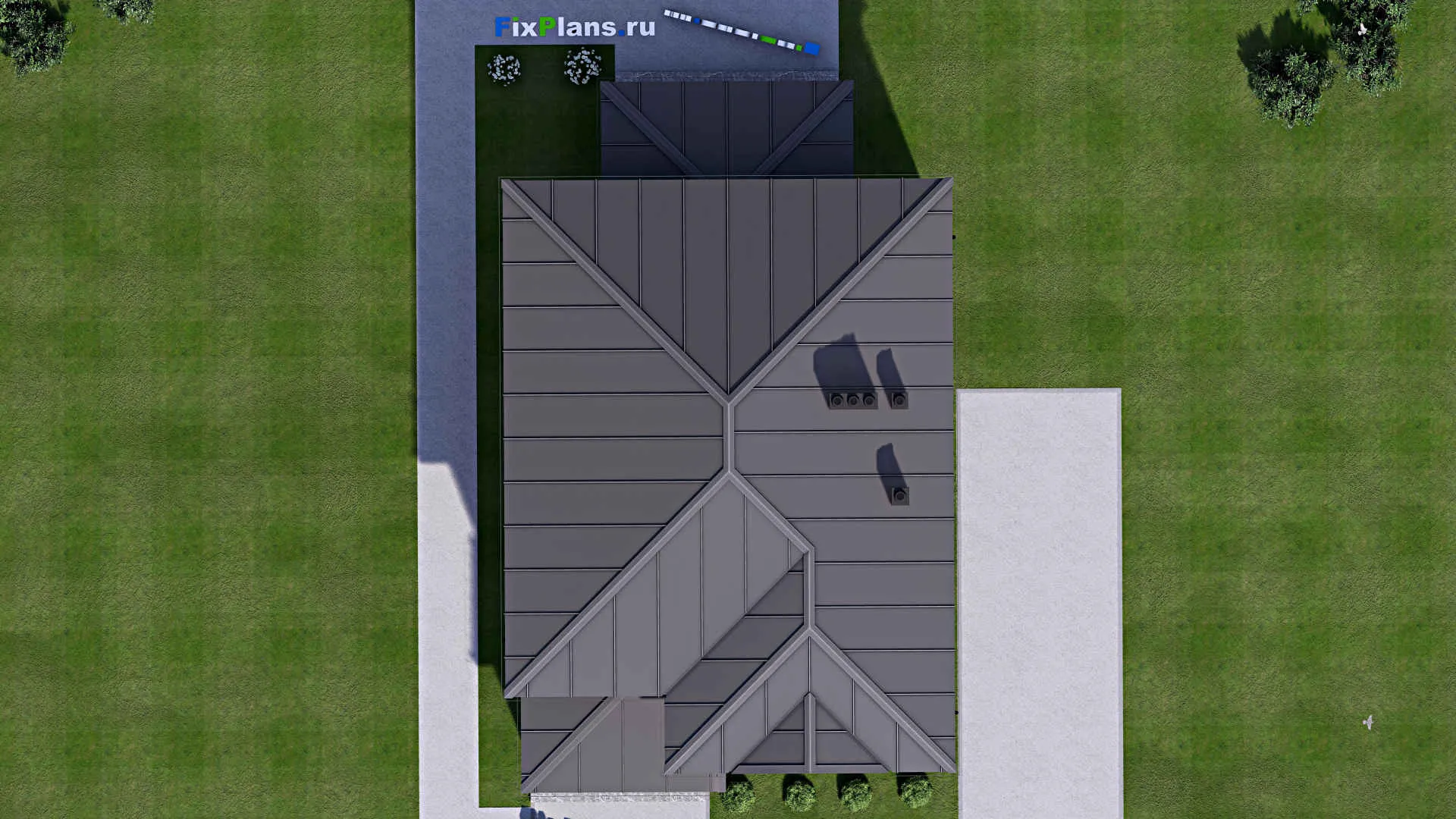 F-14804 - Проект двухэтажного дома 11 на 18, площадью 220 м² с террасой и 4 спальнями