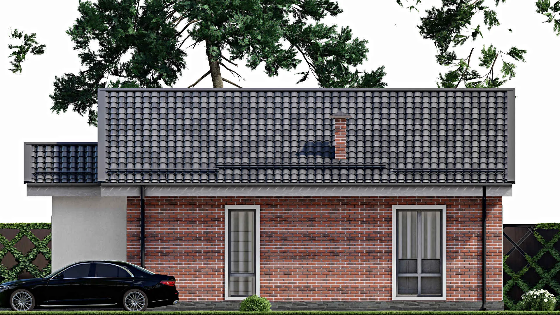 F-10403 - Проект одноэтажного дома 10 на 14, площадью 80 м² с 3 спальнями