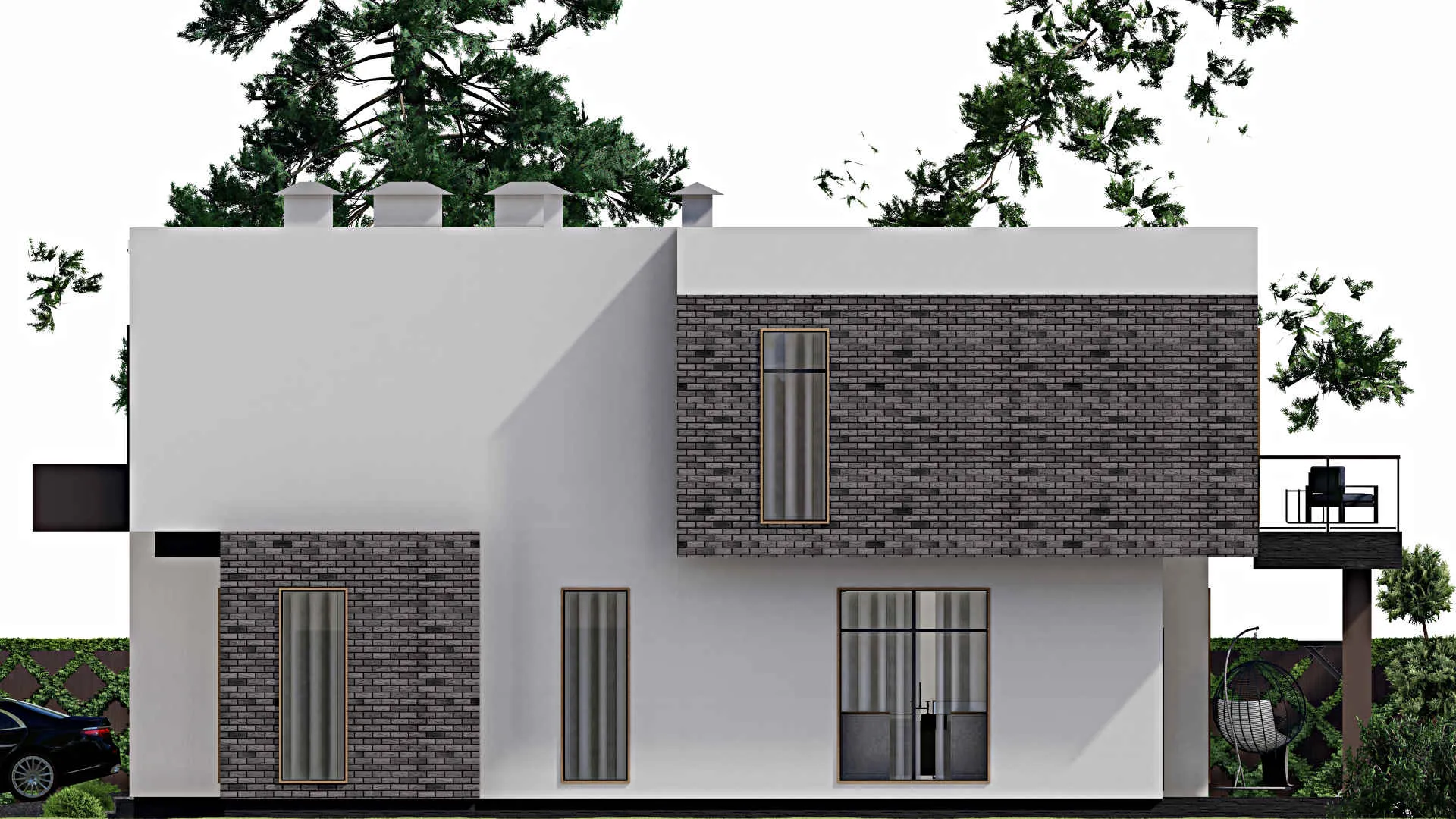 F-11888 - Проект двухэтажного дома 15 на 17, площадью 300 м² с 3 спальнями